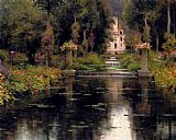 Louis Aston Knight Famous Paintings - View Of A Chateaux